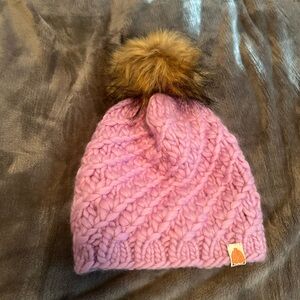 New and Unworn Shit That I Knit Hat Hand-knit Pom Pom Beanie Lavender Sold Out